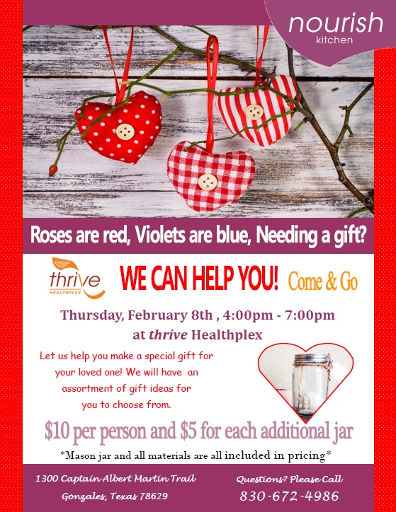 Valentine’s In a Jar – Gonzales Chamber of Commerce & Agriculture