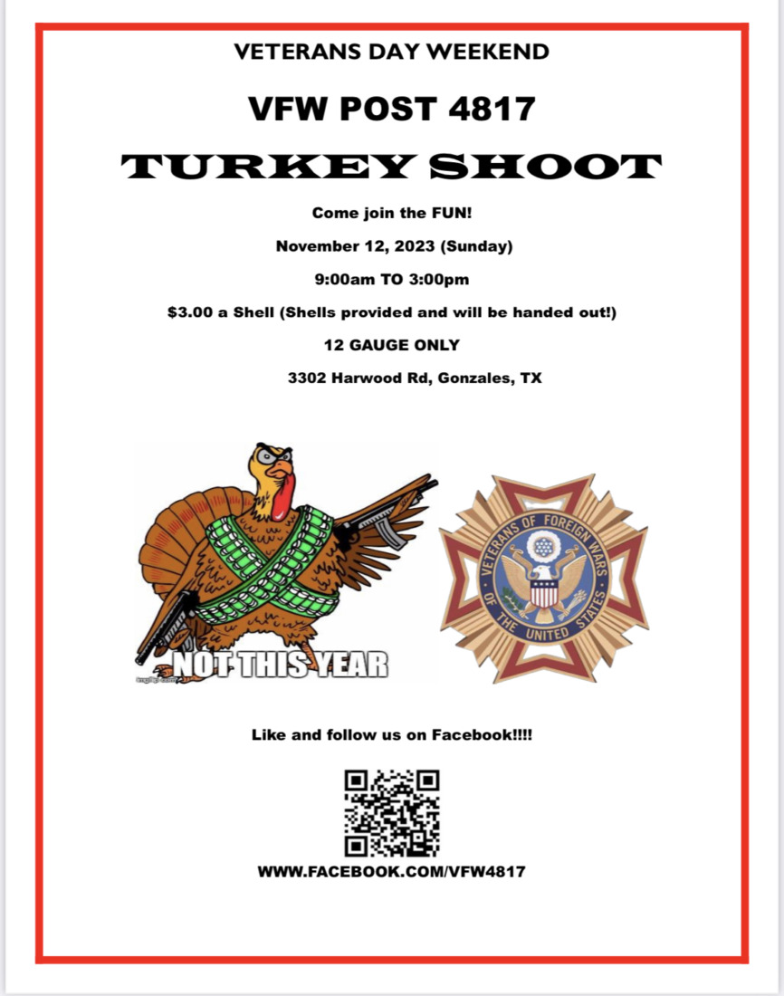 VFW TURKEY SHOOT Gonzales Chamber of Commerce & Agriculture